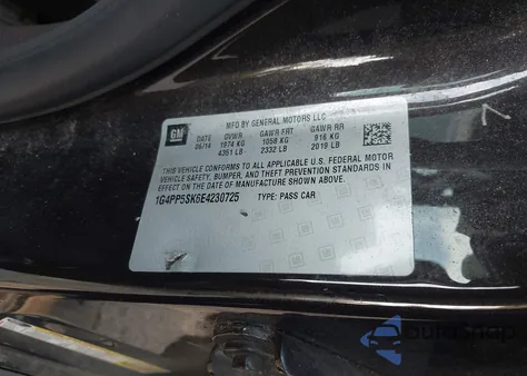 2014 Buick Verano из США, поврежденный, VIN 1G4PP5SK6E4230725